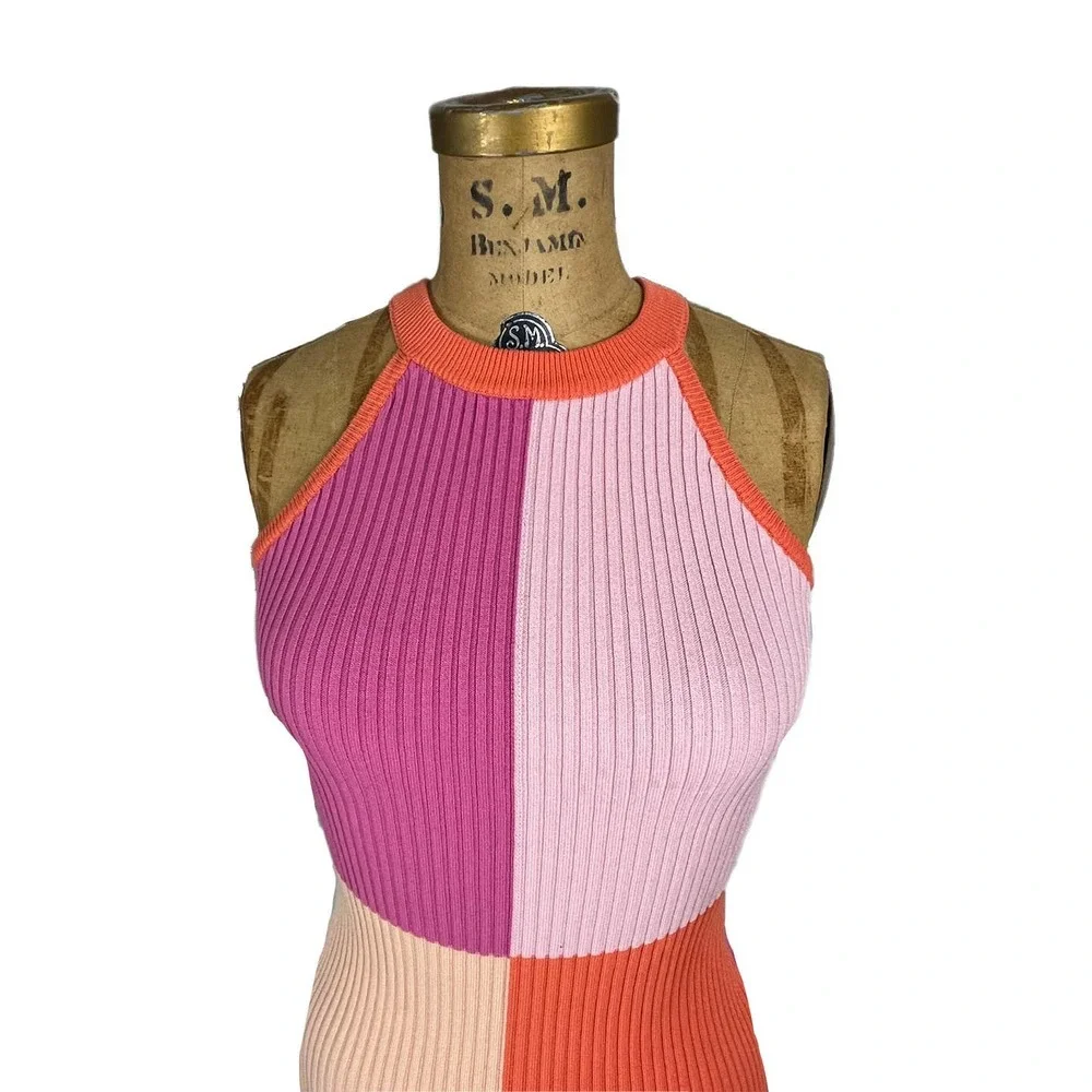 Pink Halter Mini Dress - Picture 3 of 8